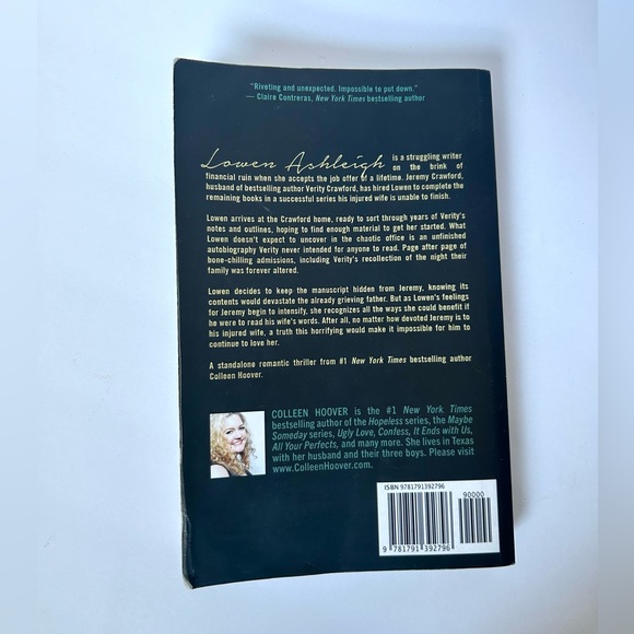 Verity by Colleen Hoover (Paperback) 🖤📚 - Picture 2 of 4